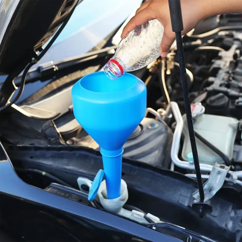 Hands Free Oil Funnel No Spill Flexible Long Neck Fuel Funnel for Car Motorcycle Engine Oil Transmission Fluid Filling Tools