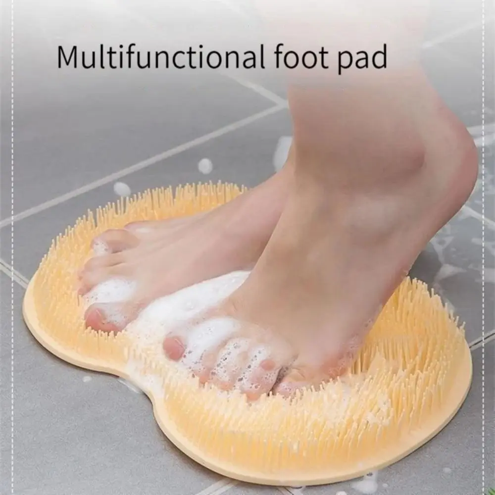 Exfoliating Shower Massage Scraper Bathroom Non-slip Bath Mat Back Massage Brush Silicone Foot Wash Body Cleaning Bathing Tool 4