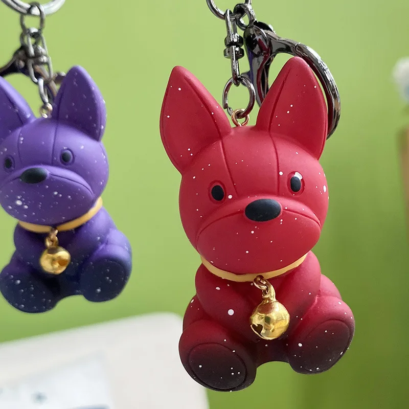 크리 에이 티브 색상 변경 방법의 조각 개 열쇠 고리 섬세한 귀여운 배낭 펜던트 그림 커플 자동차 열쇠 펜던트