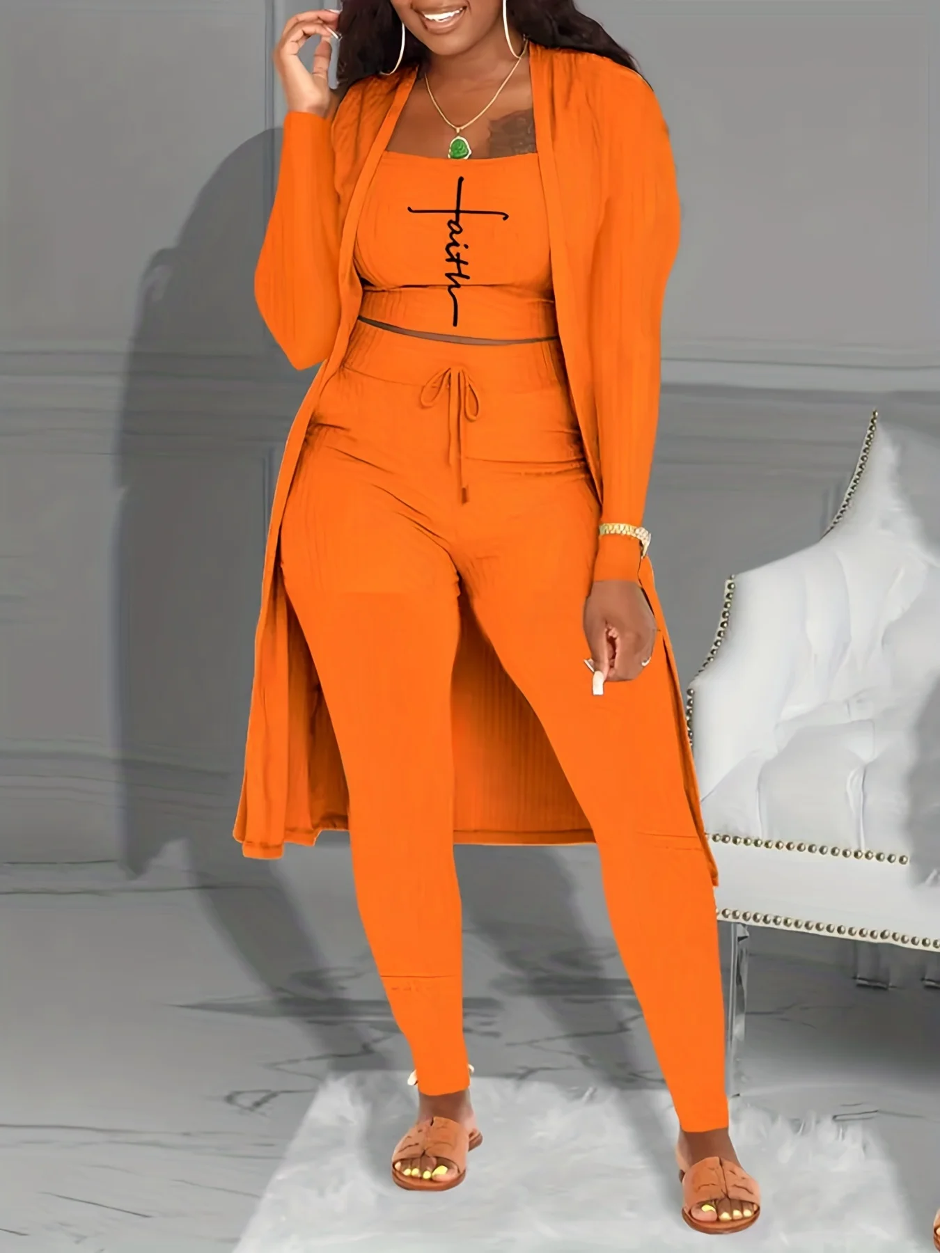 Plus Size Comfortable Casual Set for Women - view