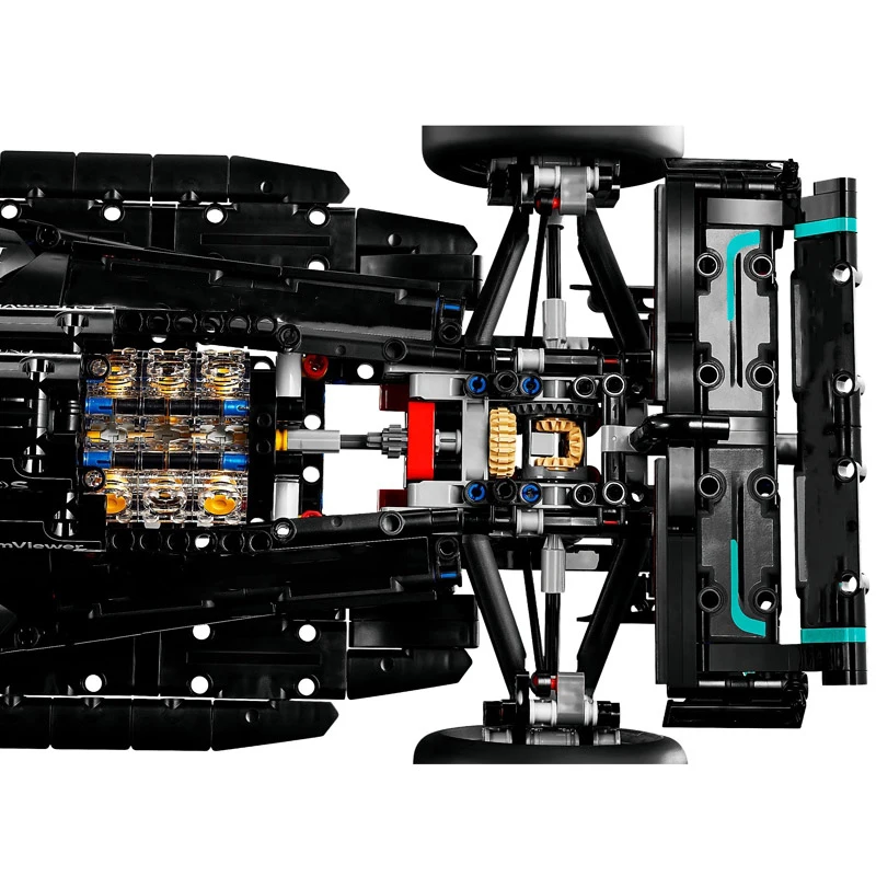 1642PCS 테크니컬 W14 E 1:8 스케일 F1 레이싱카 빌딩 블록 MOC 포뮬러 레이싱카 모델 조립 장난감 남자아이 생일 선물