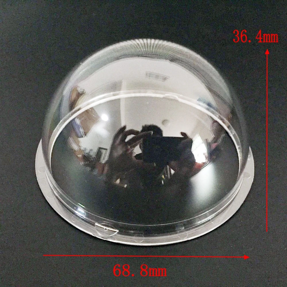 2.7 Inch Acrylic Indoor / Outdoor CCTV Replacement Clear Camera Dome Housing  HD transparent Dome Cover