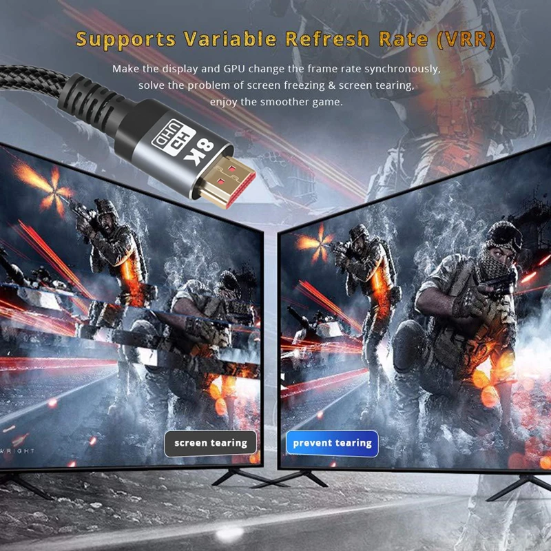 2.1 HDMI ȣȯ ̺ 8K @ 60Hz 48Gbps  PS5 PS4 HD TV ڽ    HD ̺, 1M/1.5M/2M/3M/5M