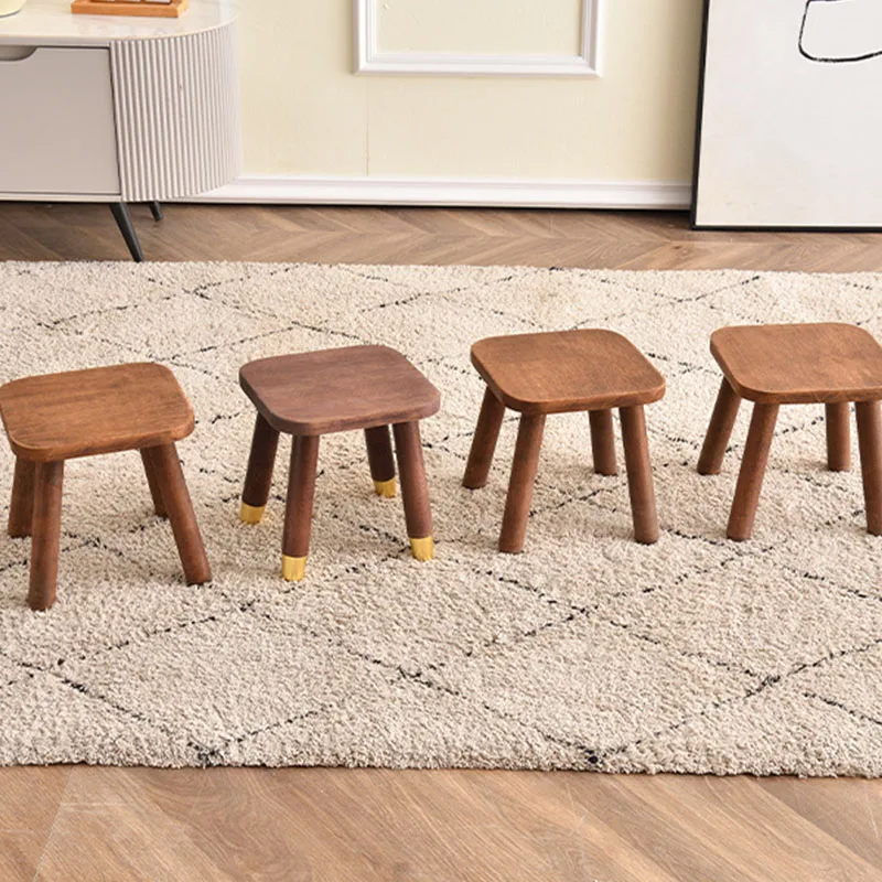 All Oak Solid Wood Small Stool Household Children's Low Stool Wooden