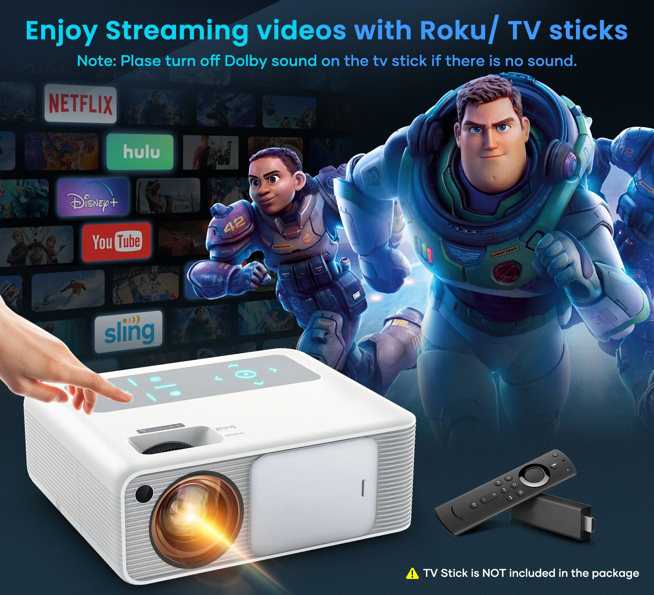 BIGASUO 28000LM Smart 4K Projector android Support Ultra HD Native 1080P Home Theater Beamer 1800ANSI Wifi BT Portable Projector