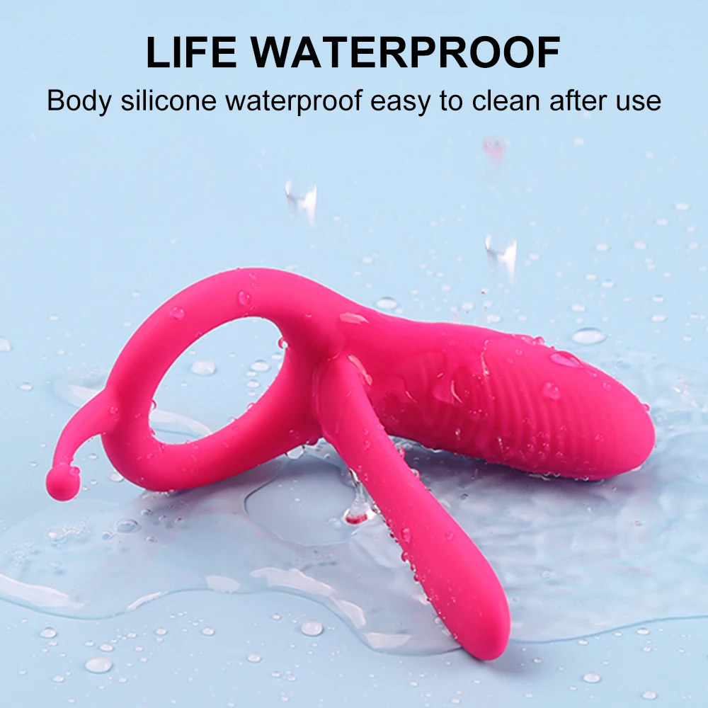 Long Tongue Cock Sleeve Ring Vibrator for Men Penis Massager 10 Frequency Clitoral Anal Stimulation Erotic Sex Toys for Couples — view 4