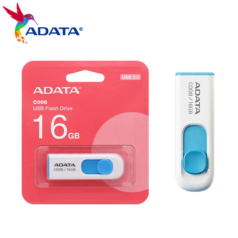 Original ADATA USB 2.0 C008 16GB 32GB 64GB USB Flash Drive High Speed usb flash drive Memory Stick Pendrive For Computer - 4