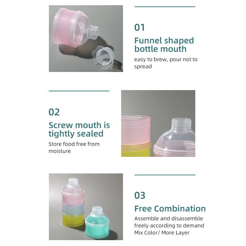 Portable 4-Layer Baby Milk Container 4