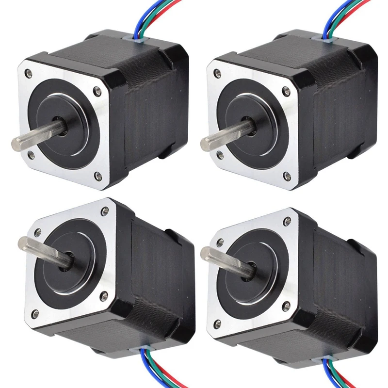 

4X Nema 17 Stepper Motor 48Mm Nema17 Motor 42Bygh 2A 4-Lead (17Hs19-2004S1) Motor 1M Cable For 3D Printer Cnc Xyz Motor