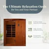 Saunas, 3 Person Capacity Ultra Low EMF Infrared Therapy Home Sauna Box with Bluetooth, Roof Vent, and LED Control Panel 2