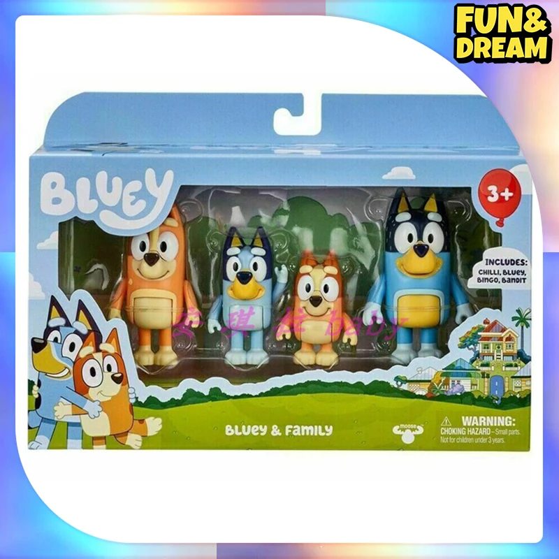 Bluey Action Figure Creative Cartoon Anime Figures Model Statue Collectible Doll Ornament Desk Decoration  Birthday Gift Toys 4