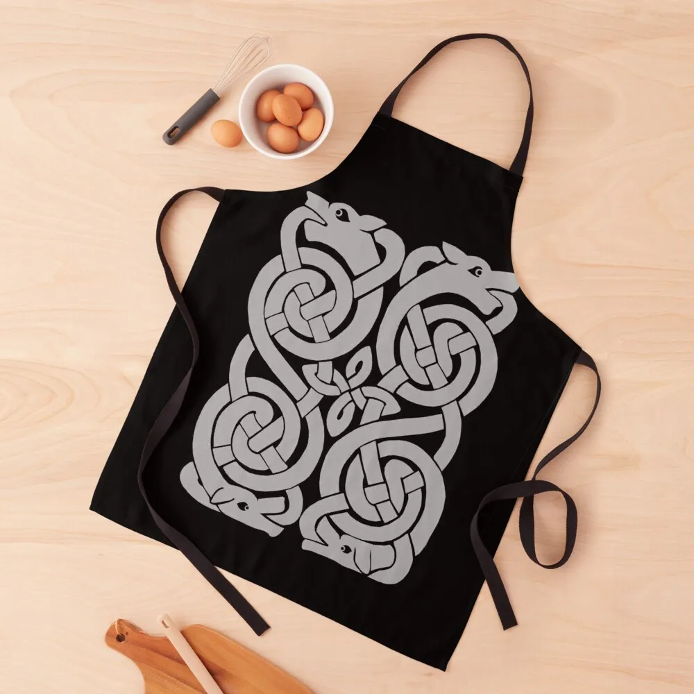 

CELTIC DOGS KNOT, CELTIC KNOT WORK Apron Chef Uniform Women Kitchen For Man Kitchen Tools Accessories christmas decoration Apron