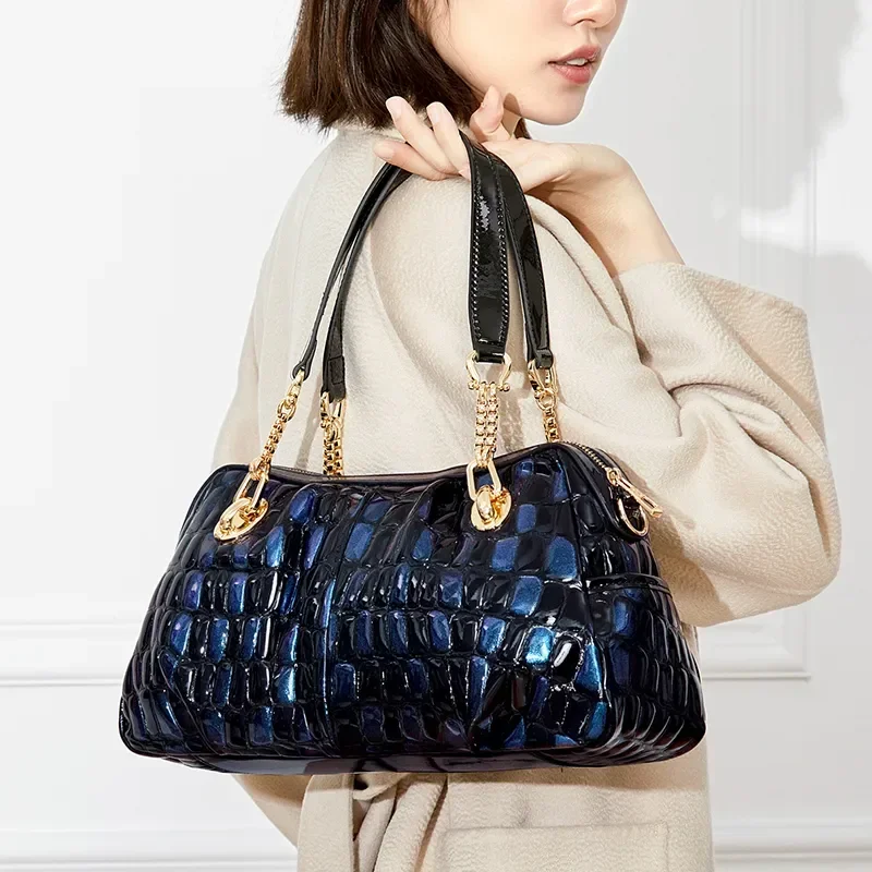 

Genuine Leather Women Handbags 2023 new fashion female portable tote bag large-capacity cowhide middle-aged mother shoulder bags