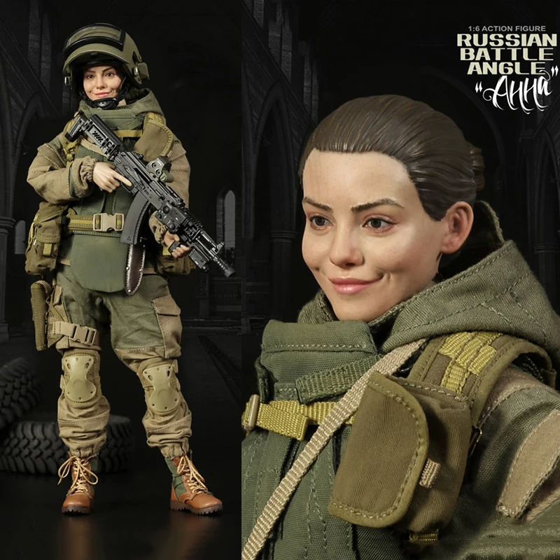 

In Stock SUPERMC TOYS M-082 1/6 Scale Russian Special Forces Soldier Battle Angle Anna Full Set 12" Female Action Figure Model