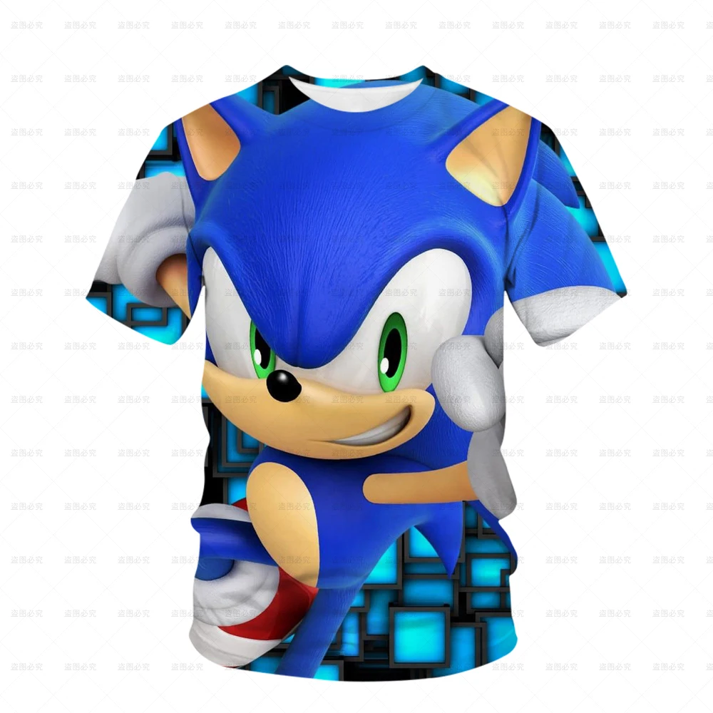 Novos Meninos e Meninas Super Sonic T-shirt Harajuku Sonic Imprimir Terno  T-shirt + Shorts Moda Street Style Mangas Curtas das Crianças - AliExpress