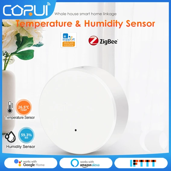 

CORUI EWeLink ZigBee Temperature And Humidity Sensor Smart Home Battery Powered Casa Inteligente Termometro Digital