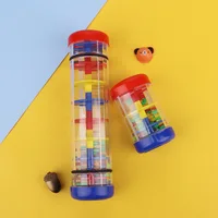 Montessori Wooden Toys Rain Rattle Stick Rainbow Hourglass Educational Sound Rainmaker Simulated Raining Sound Kids Sensory Toys 2