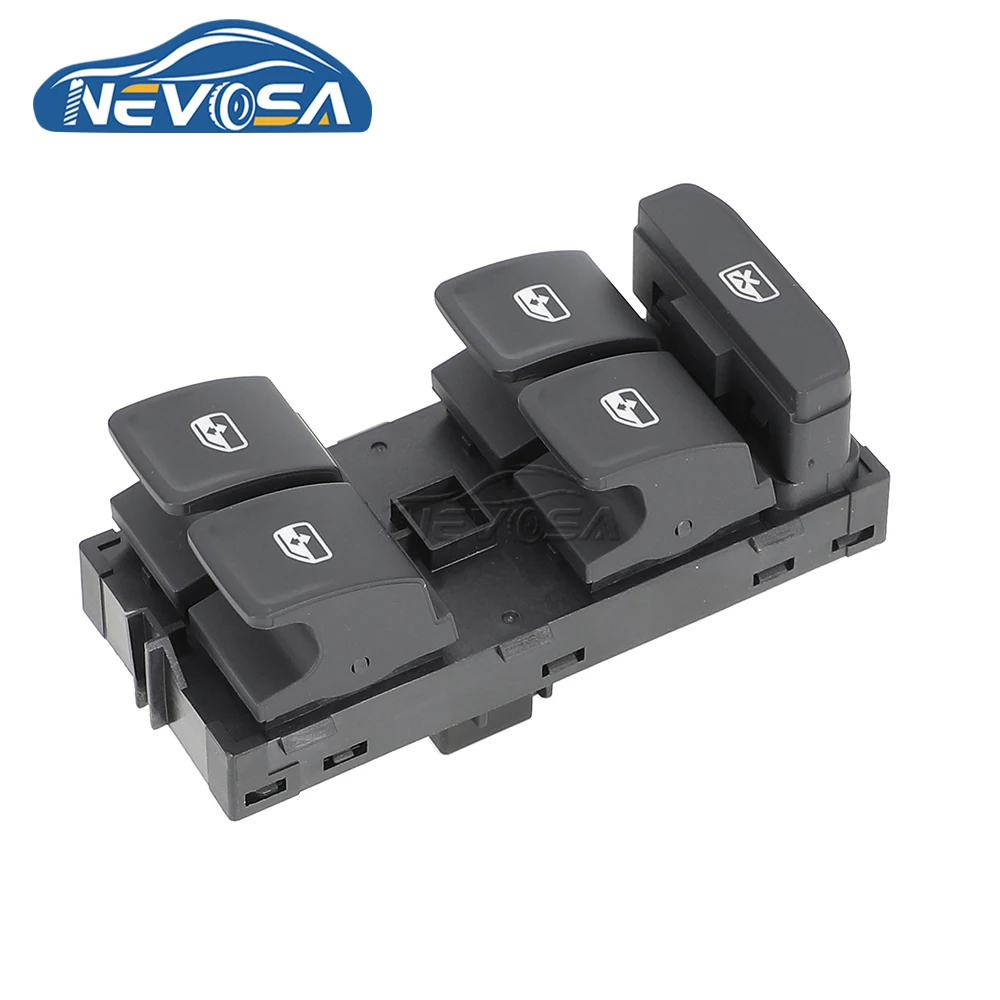 네포사 6V 1959857 A Skoda Fabia Rapid 2013 2015 드라이버 도어 마스터 창 제어 스위치 제어 버튼 5JB 959857 녹색불