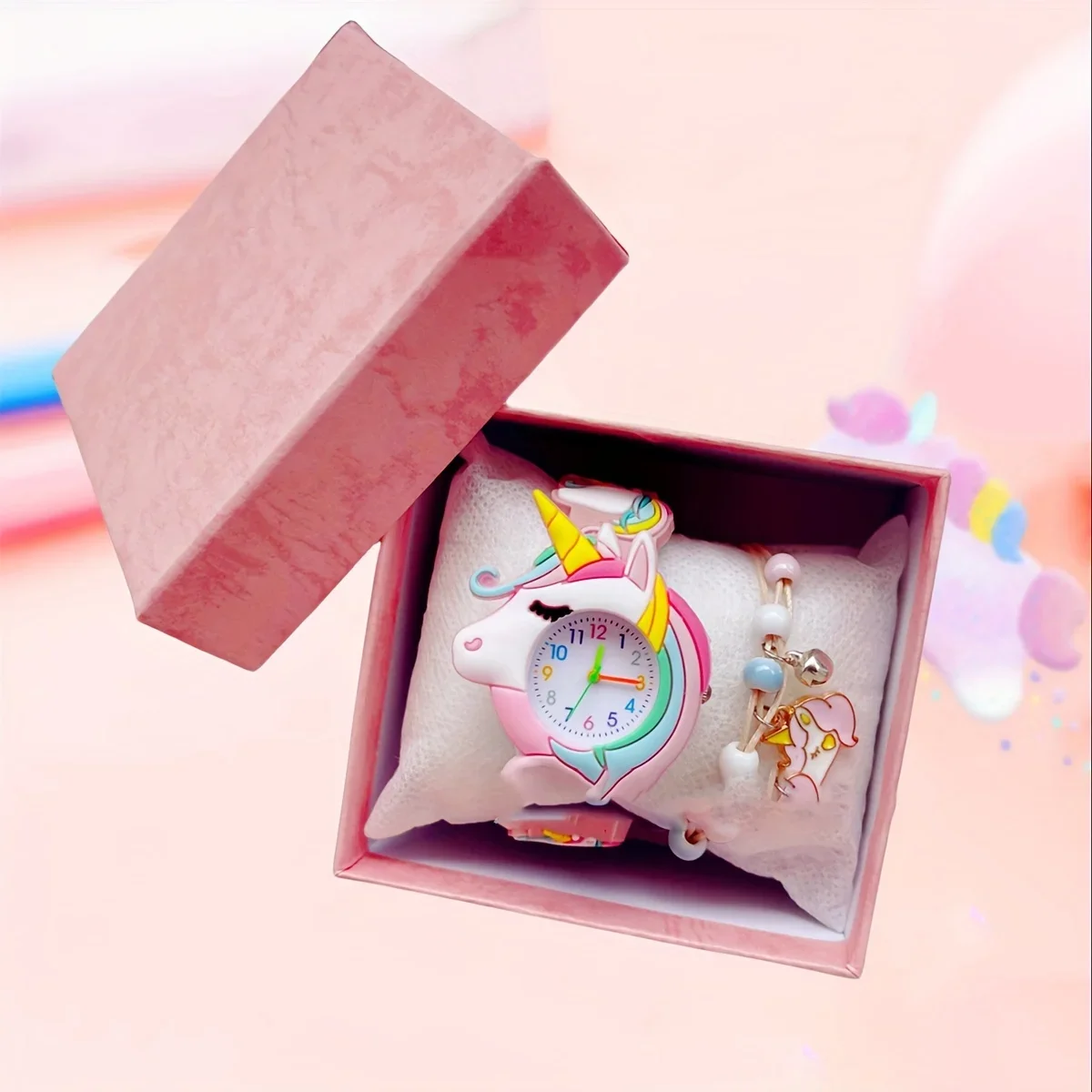 1/3pcs-Adorable Kids' Cartoon Watch Set - Wrist Watches with Colorful Designs and Easy-to-Read Face - Perfect Gift for Children
