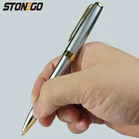 STONEGO Metal Ballpoint Pen, Black Ink Medium Point 1.0mm Smooth Writing Retractable Ball Point Pen Business Signature Pen 6