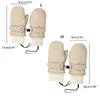Baby Girls Boys Winter Ski Gloves Fleece Lining Gloves for Warmth Anti Lost String Design Perfect Christmas Present G99C 4