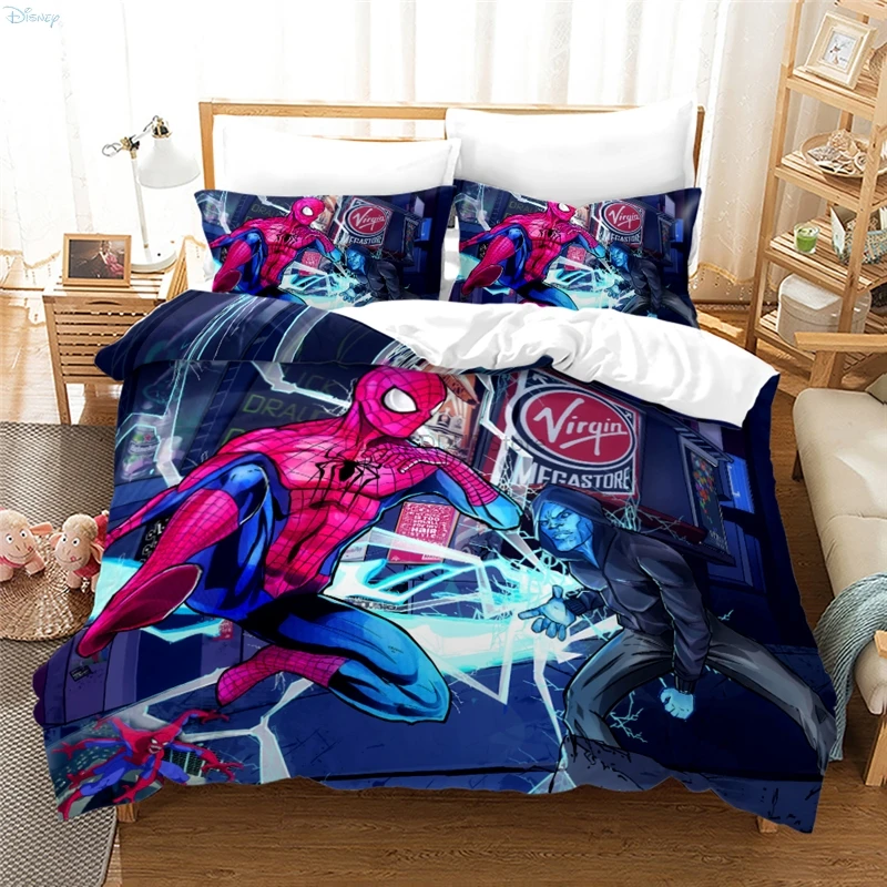 2022 Cute Cartoon Spider Man 3d Bedding Set Duvet Cover Sets with Pillowcase Twin Full Queen King Size for Boys Girls Kids Gifts 