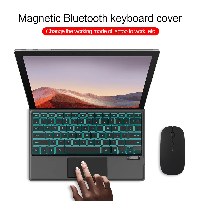 Teclado e Mouse sem Fio Bluetooth Capa para Microsoft Surface Pro Pro Pro Pro Tablet 123 - Imagem 2