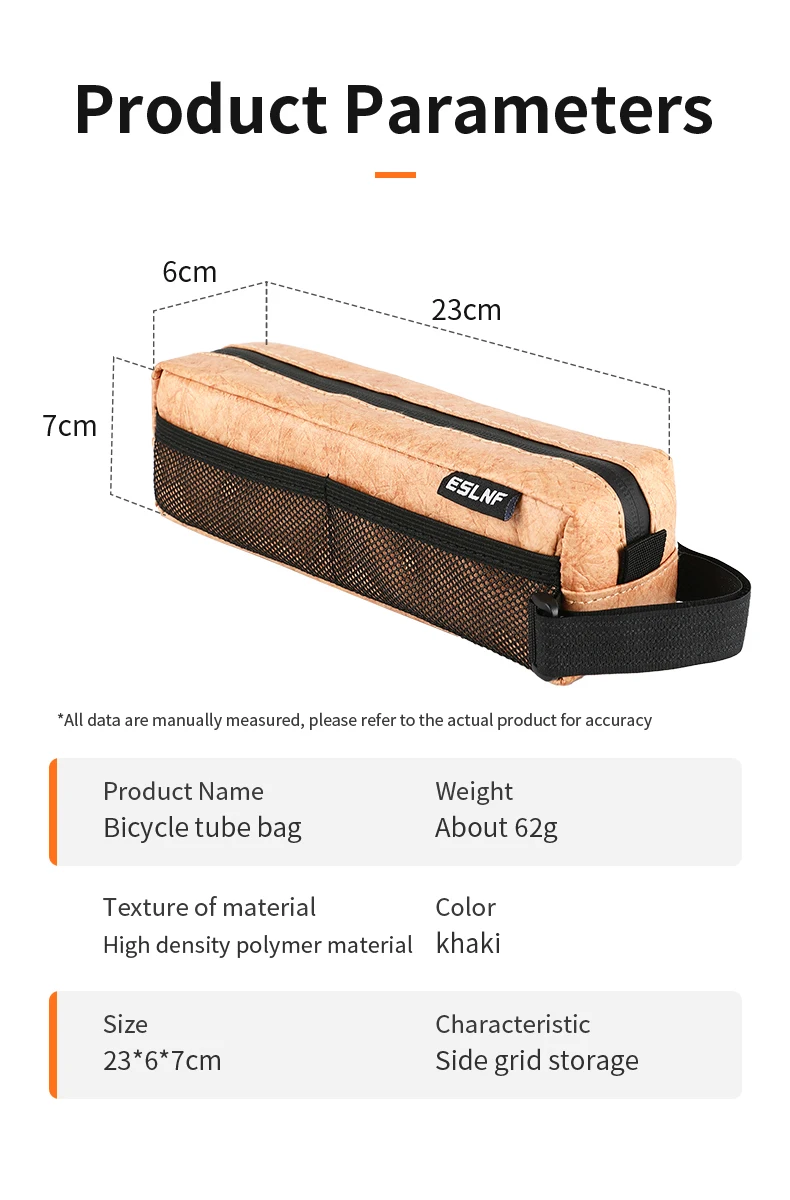 Description Picture 3 of itemESLNF Bicycle Front Beam Bag & Top Tube Bag Set - Head Tube Phone Pouch Included - Mountain & Road Bike Cycling Accessories Pack