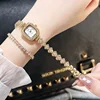 Women Watches Small Square Watch Female Watch Diamond Small Spiral Crown Quartz Watch Casual Simple Temperament for Women Watch 3