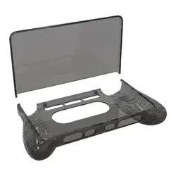 Shockproof Clear Protective Case with Ergonomic Grip and Anti - Scratch, Anti - Drop Design for Handheld Game Console (Black)