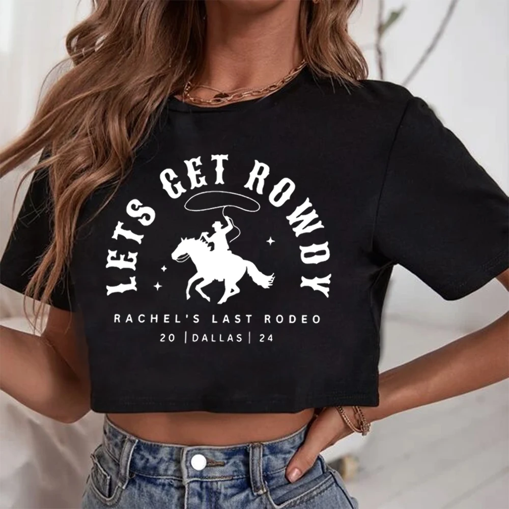 

Кроп-топы Let Get Rowdy, женский короткий топ для девичника, Аарон притлет, короткий топ с круглым вырезом и короткими рукавами