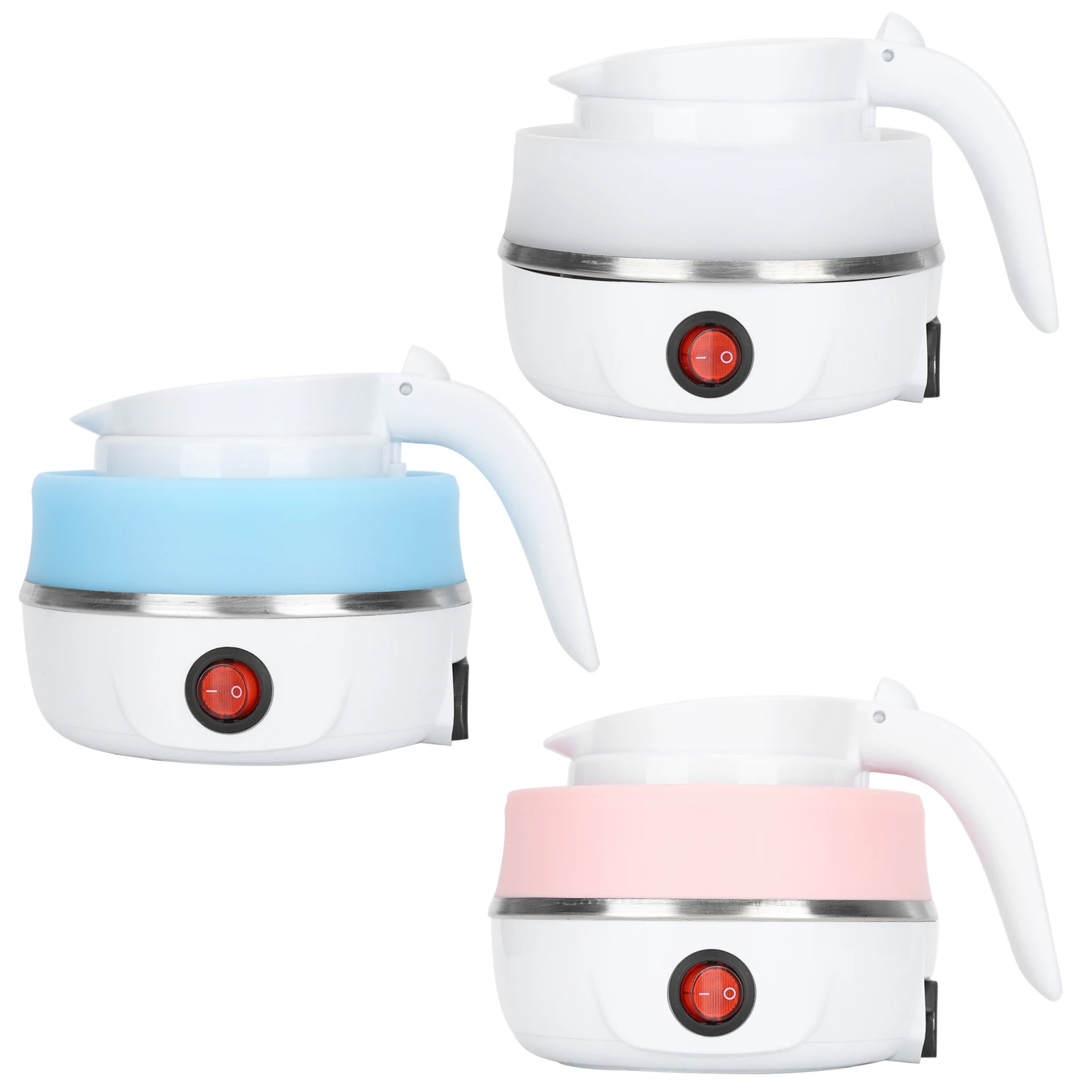 Folding Water Boiler Portable Silicone Household Electric Kettle 400W US Plug 110V 3