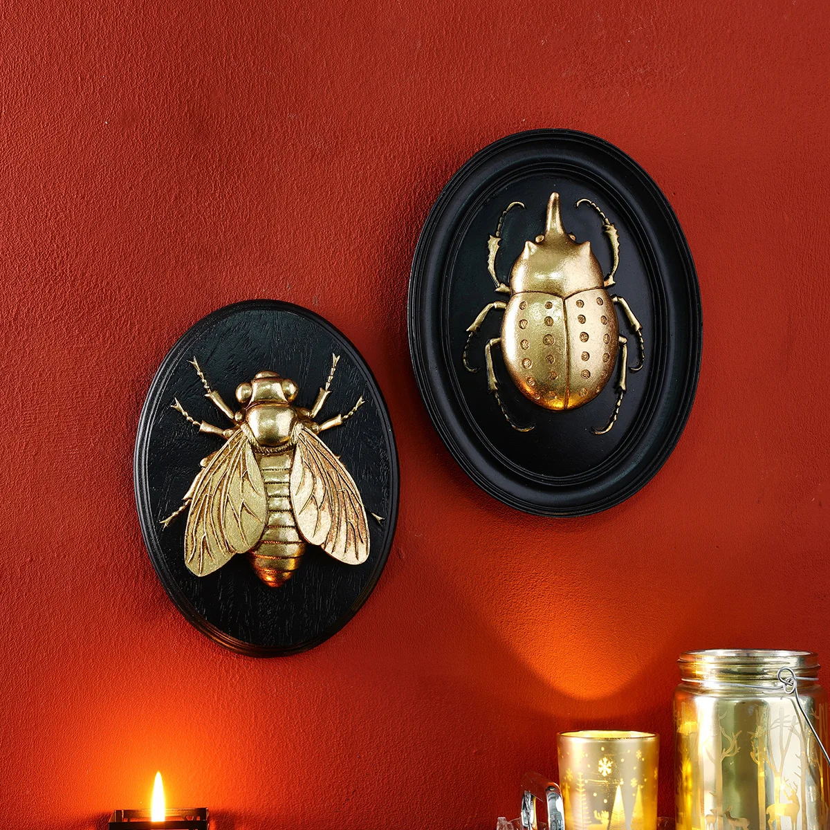1PC, resin material golden beetle series pendant, suitable for insect party decoration