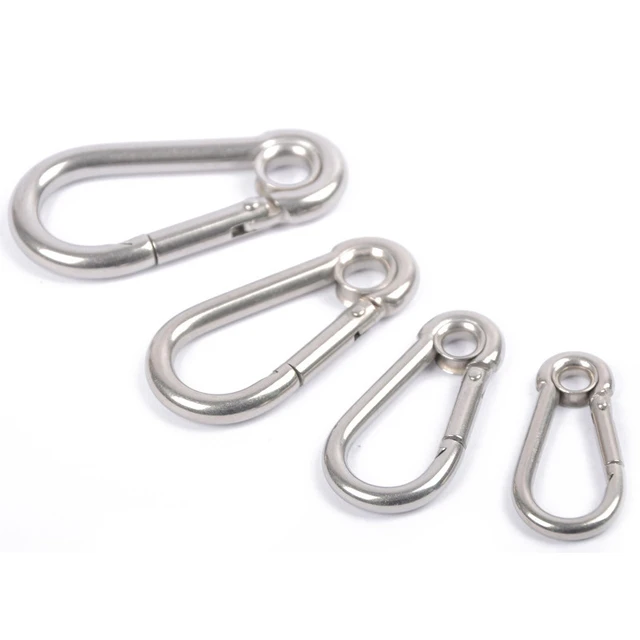 M4 M5 M6 M7 M8 Stainless Steel Carabiner Carbine Snap Hook with