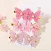 6pcs Glitter Butterfly Hair Clips