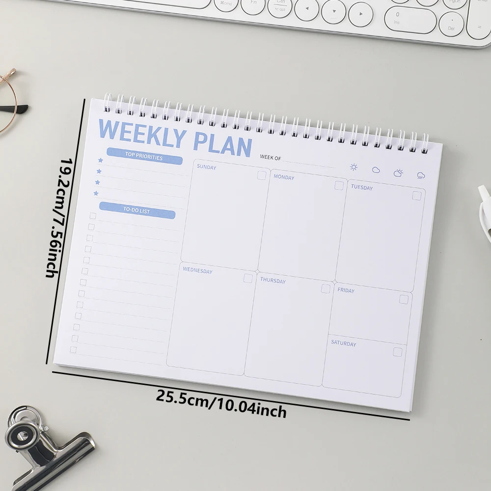 Weekly Planning Notepad with Task Management & Goal Setting