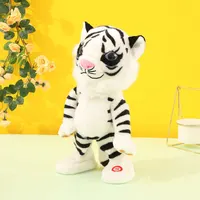 Robot Tiger Toy Electronic Plush Animal Pet Dancing Singing Song Throw Head Electric Music Robotic Tiger For Kids Birthday Gift 2
