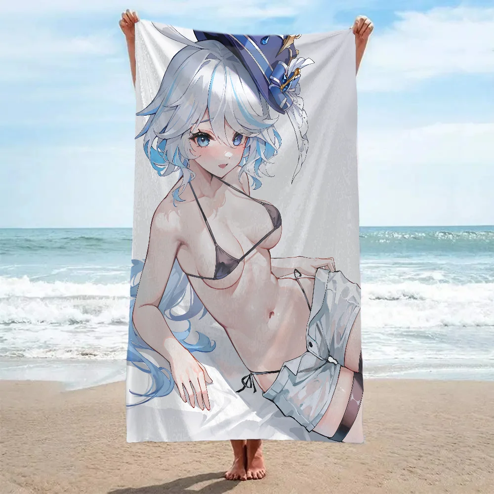 Cute Sexy Anime Girl NSFW Part4 Towel Bath towel pattern beach towel quick drying and absorbent Pure Cotton basically never fade 3