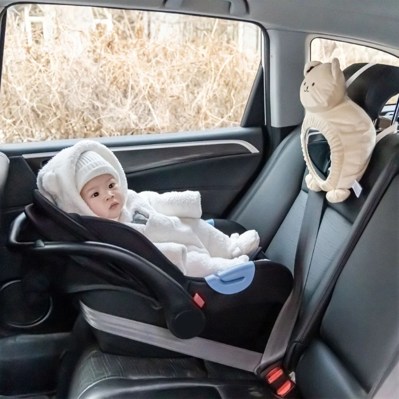 Bear Rearview Glass 대형 후면 유리 어린이를위한 반사 방지 자동차 유리 도로에서 연결 및 자신감 유지