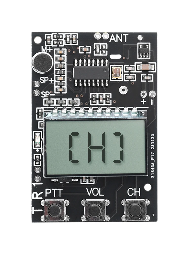 FM Walkie Talkie Circuit Board FM Receiver Board Multi-function Transmitter Receiver Module 7 Frequency 27-480MHz DC3.3-6V printed circuit board fm radio receiver