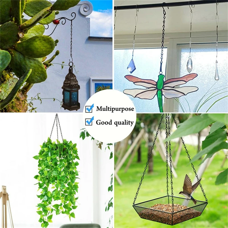 

156 Inch Hanging Chain For Bird Feeders Birdbaths Chimes Planters Lanterns And Ornaments Wedding Decoration Metal Hook