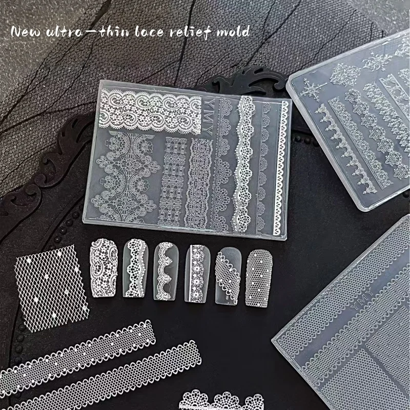 클래식 다용도 레이스 장미 나비 입체 네일 장식 아트 창의적인 네일 실리콘 몰드