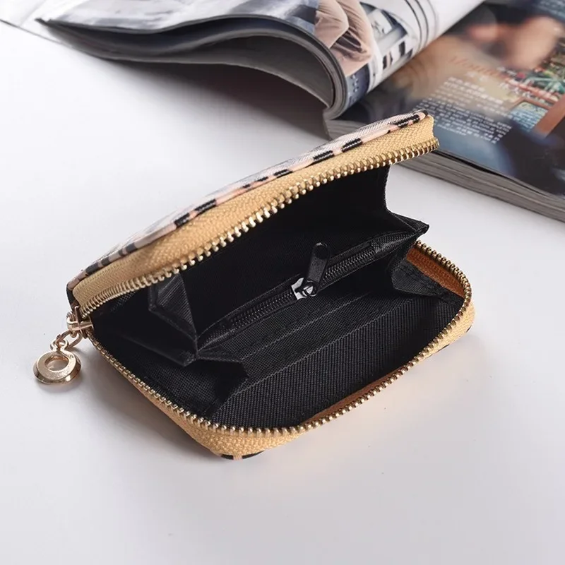 Classic Leopard Animal Women PU Leather Wallet Female Credit Card Holder Small Clutch Bag Fashion Ladies Purse With Coin Pocket 2