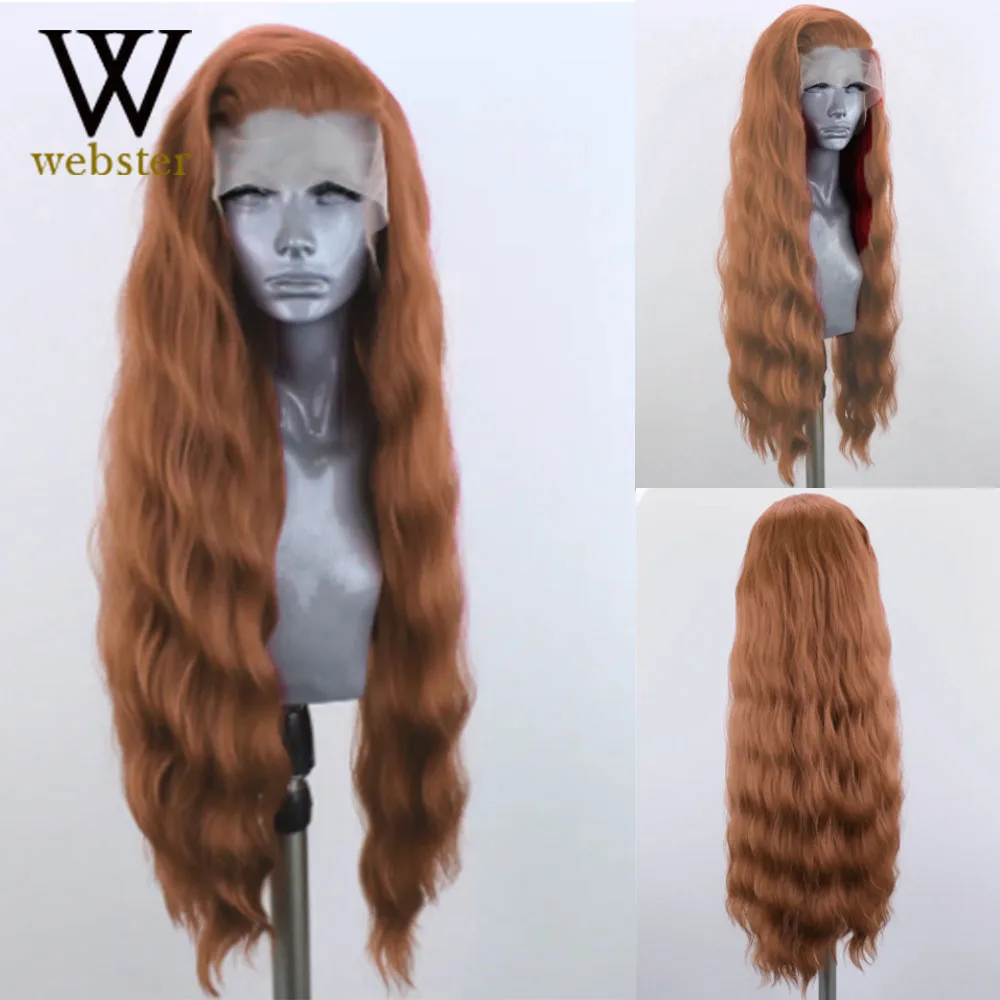 Blonde Synthetic Lace Front Wig Long Wave For Women Cosplay lace front wig lace wigs womens synthetic wigs synthetic wigs