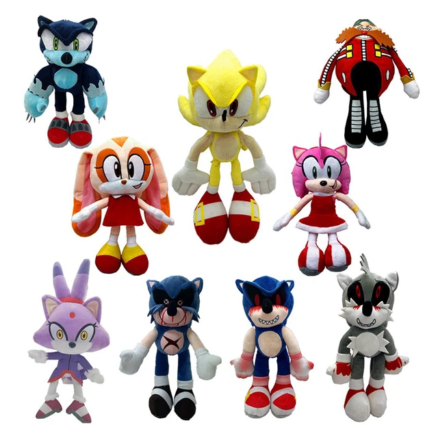 30CM Super Sonic EXE Plush Toy The Hedgehog Amy Rose Knuckles Tails Cute  Cartoon Soft Stuffed Doll Birthday Gift For Children - AliExpress