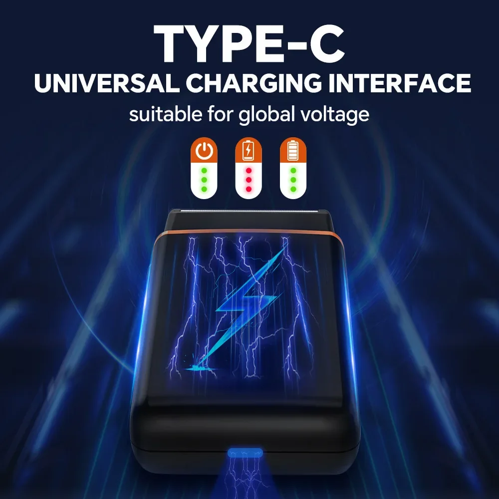 Mini Professional 3-Speed Men Shaver Hair Removal Rechargeable Haircut Machine Removable Washable Men's Trimmer Men Beard Razor