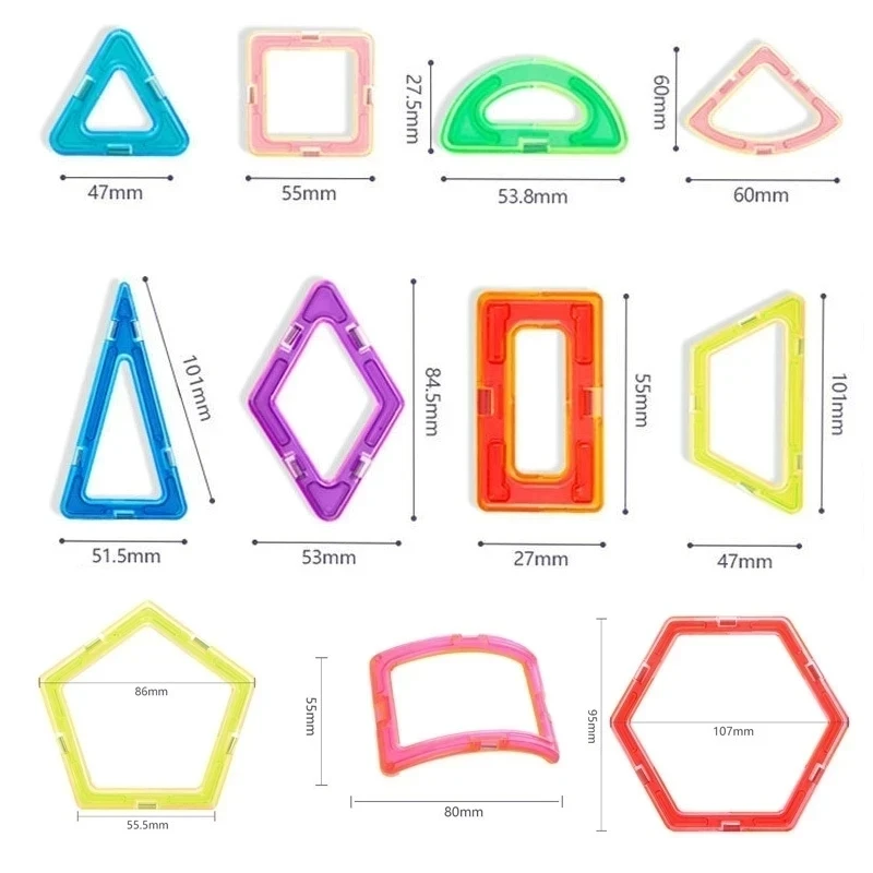 Magnets Toys for Kids Magnetic Blocks Magnetic Constructor Designer Set 30-168pcs Educational