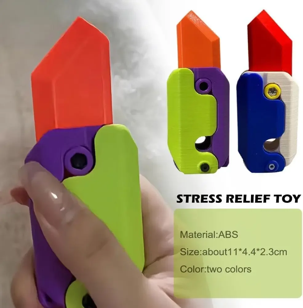 Fidget Toys Toy Guns Anti Stress Toys Mini Fingertip Toy Mini Model Guns 3D Printed Gun Pistol Fidgets 3D Gravity Knife for Kids Adults Decompression Toy Christmas Gift