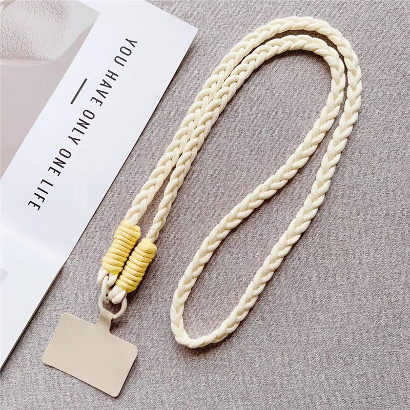 Women's Crossbody Braided Phone Lanyard with Camera Strap & Travel Chain