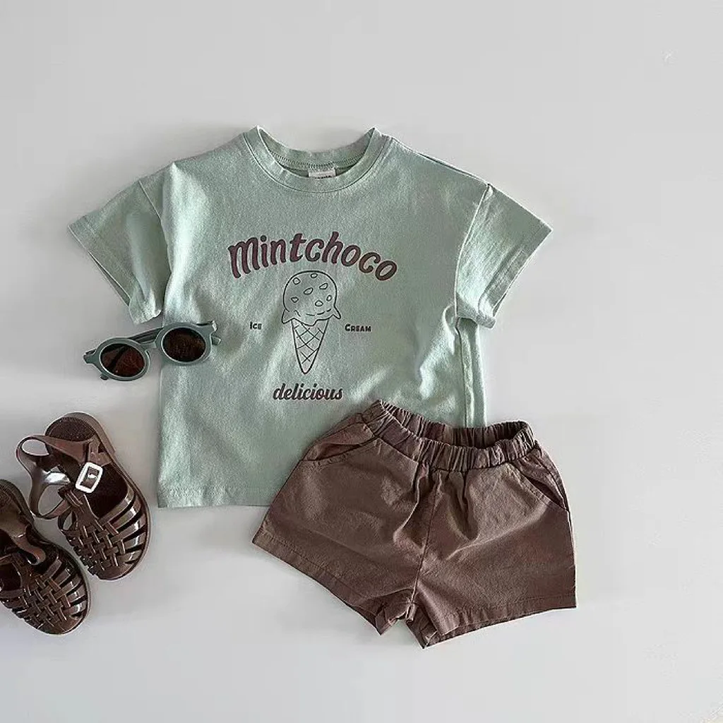 2025 Summer New Baby Short Sleeve T Shirts Cute Ice Cream Print T Shirt For Boy Girl Infant Cotton Tee Toddler Tops Kids Clothes 5 2025 Summer New Baby Short Sleeve T Shirts Cute Ice Cream Print T Shirt For Boy Girl Infant Cotton Tee Toddler Tops Kids Clothes - Image 5